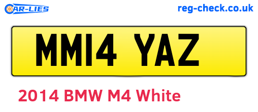 MM14YAZ are the vehicle registration plates.