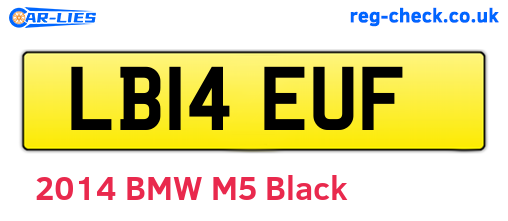 LB14EUF are the vehicle registration plates.
