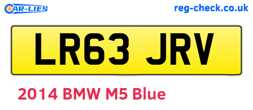 LR63JRV are the vehicle registration plates.