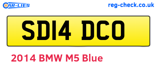 SD14DCO are the vehicle registration plates.
