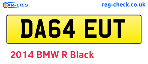 DA64EUT are the vehicle registration plates.