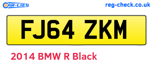 FJ64ZKM are the vehicle registration plates.