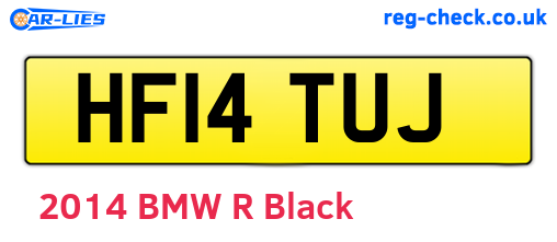 HF14TUJ are the vehicle registration plates.
