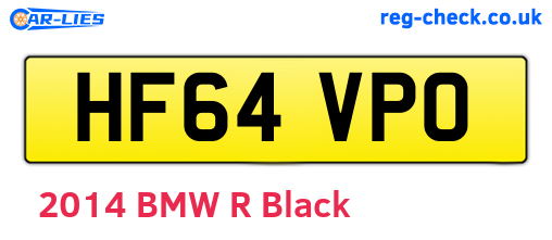 HF64VPO are the vehicle registration plates.