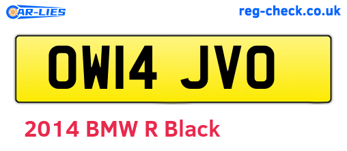 OW14JVO are the vehicle registration plates.
