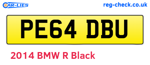 PE64DBU are the vehicle registration plates.