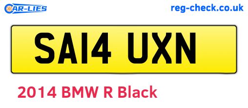 SA14UXN are the vehicle registration plates.