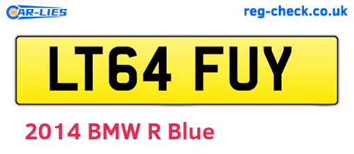LT64FUY are the vehicle registration plates.