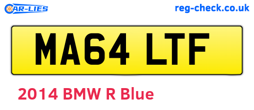 MA64LTF are the vehicle registration plates.
