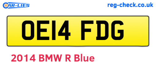 OE14FDG are the vehicle registration plates.