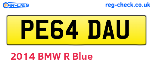 PE64DAU are the vehicle registration plates.