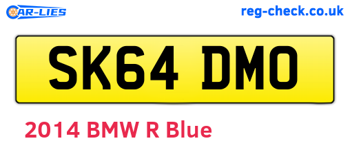 SK64DMO are the vehicle registration plates.