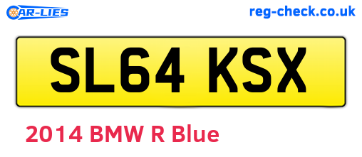 SL64KSX are the vehicle registration plates.