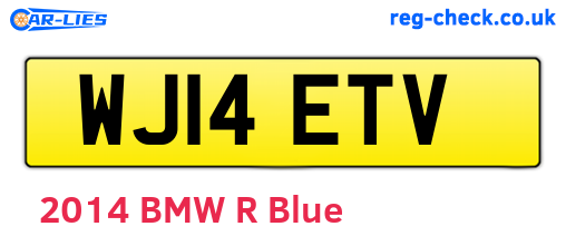 WJ14ETV are the vehicle registration plates.