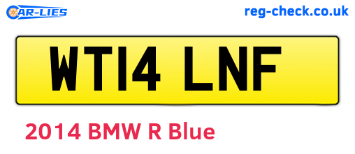 WT14LNF are the vehicle registration plates.
