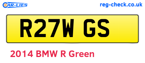 R27WGS are the vehicle registration plates.