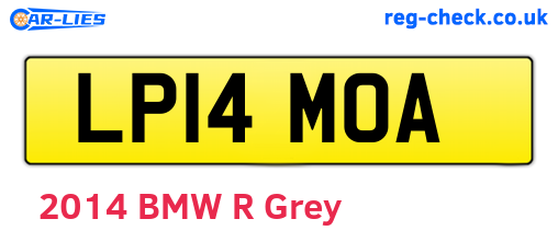 LP14MOA are the vehicle registration plates.