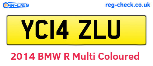 YC14ZLU are the vehicle registration plates.