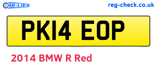 PK14EOP are the vehicle registration plates.