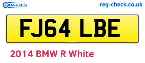FJ64LBE are the vehicle registration plates.