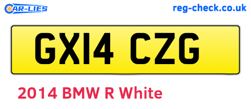 GX14CZG are the vehicle registration plates.