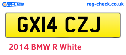 GX14CZJ are the vehicle registration plates.