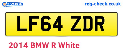 LF64ZDR are the vehicle registration plates.