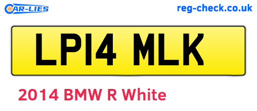 LP14MLK are the vehicle registration plates.