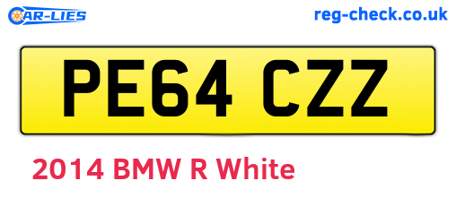 PE64CZZ are the vehicle registration plates.