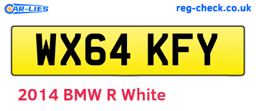 WX64KFY are the vehicle registration plates.