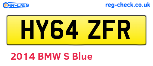 HY64ZFR are the vehicle registration plates.