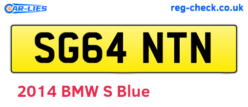 SG64NTN are the vehicle registration plates.