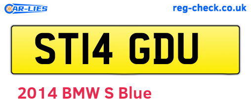 ST14GDU are the vehicle registration plates.