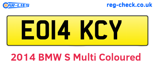 EO14KCY are the vehicle registration plates.