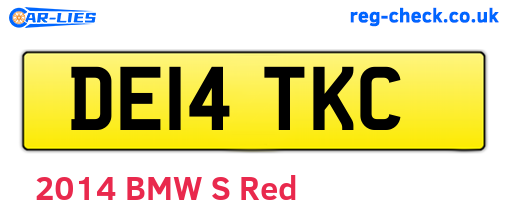 DE14TKC are the vehicle registration plates.