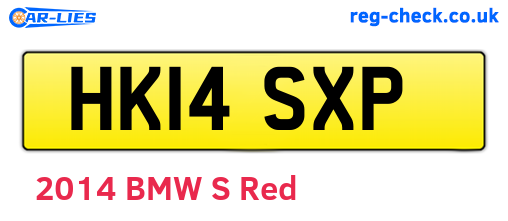 HK14SXP are the vehicle registration plates.