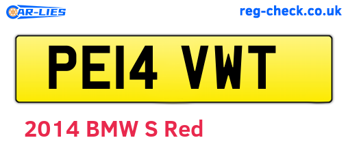 PE14VWT are the vehicle registration plates.