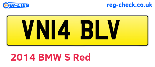 VN14BLV are the vehicle registration plates.