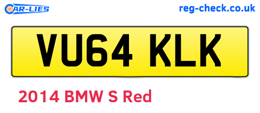 VU64KLK are the vehicle registration plates.