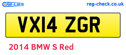 VX14ZGR are the vehicle registration plates.
