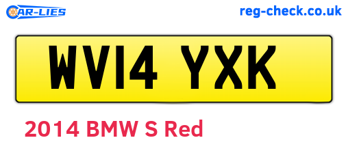 WV14YXK are the vehicle registration plates.