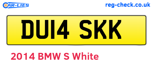 DU14SKK are the vehicle registration plates.