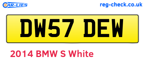 DW57DEW are the vehicle registration plates.