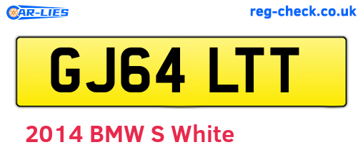 GJ64LTT are the vehicle registration plates.