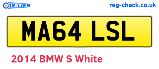 MA64LSL are the vehicle registration plates.