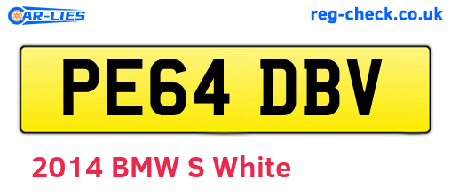 PE64DBV are the vehicle registration plates.