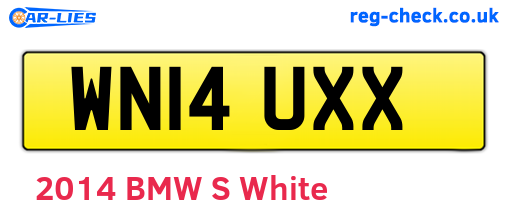WN14UXX are the vehicle registration plates.