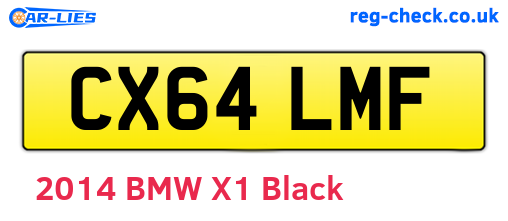 CX64LMF are the vehicle registration plates.