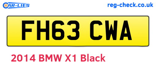 FH63CWA are the vehicle registration plates.