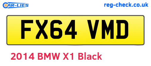 FX64VMD are the vehicle registration plates.